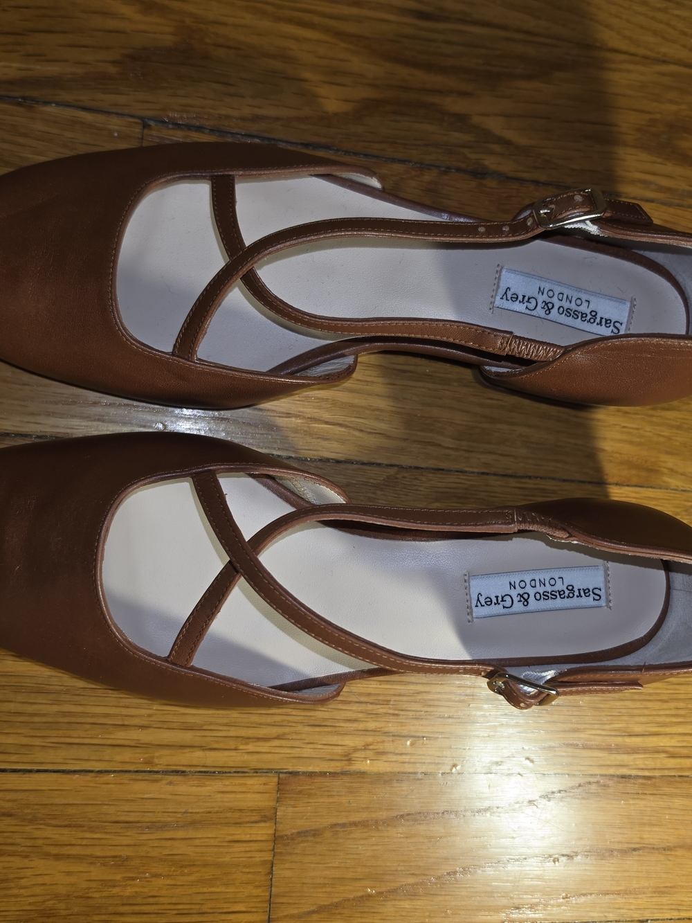 New Sargasso & Grey Fliss Brown Leather Pumps 8W - Picture 7 of 9